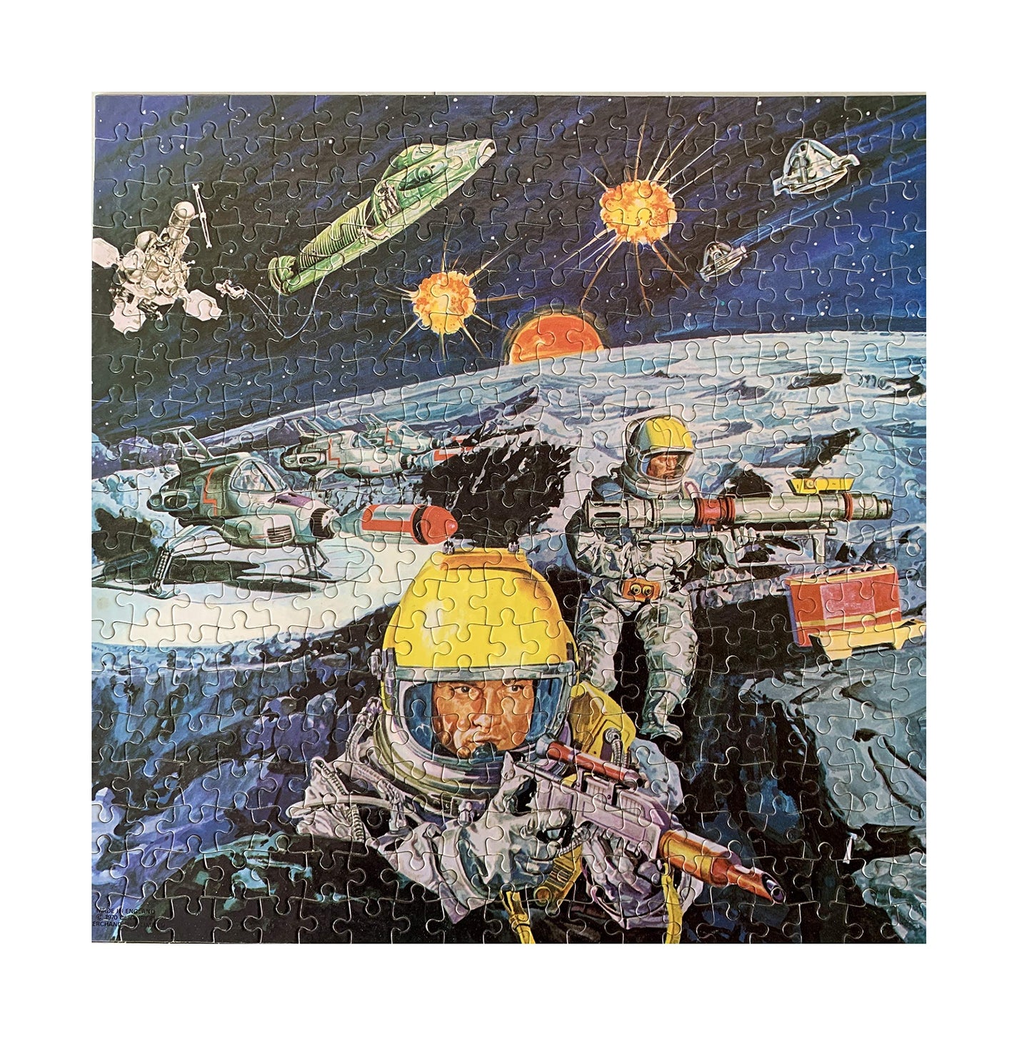 Vintage Gerry Andersons Arrow Games Ltd 1970 UFO 320 Piece Jigsaw Puzzle No. 2316 The Attack On Moonbase - Complete And In The Original Box