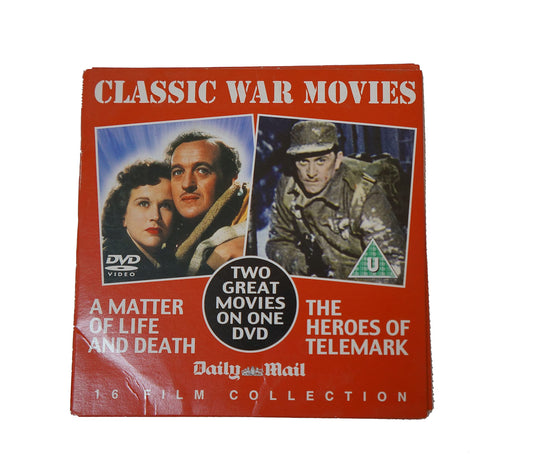 Vintage The Daily Mail Classic War Movies - Two Movies On One Disc - A Matter Of Life And Death & The Heroes Of Telemark - Shop Stock Room Find