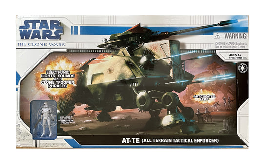 Vintage Star Wars 2008 The Clone Wars AT-TE - All Terrain Tactical Enforcer Vehicle - Brand New Factory Sealed Shop Stock Room Find