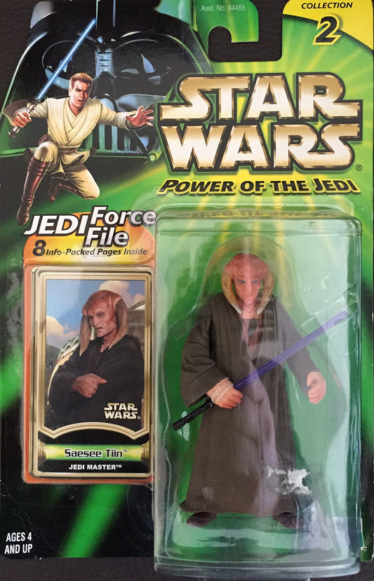 Vintage Star Wars The Power Of The Jedi Saesee Tiin Jedi Master Action Figure With Lightsaber