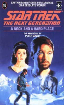Vintage 1990 Star Trek The Next Generation - Novel No. 10 - A Rock And A Hard Place - Paperback Book - Brand New Shop Stock Room Find.