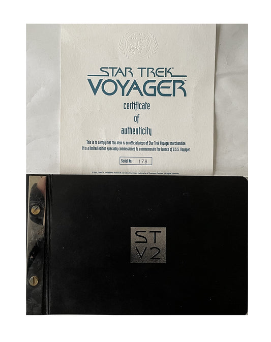 Vintage 1995 Star Trek Voyager Limited Edition STV2 Set Of 10 Carded Photos In Presentation Pack With Certificate Of Authenticity