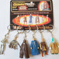 Vintage 1999 Star Wars Episode I The Phantom Menace Action Figure Keyring Set of 6 Figures On The Original Card - Brand New Shop Stock Room Find