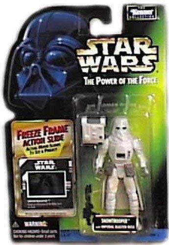 Vintage Star Wars 1997 The Power Of The Force Snowtrooper Action Figure With Freeze Frame Movie Slide - Brand New Factory Sealed Shop Stock Room Find
