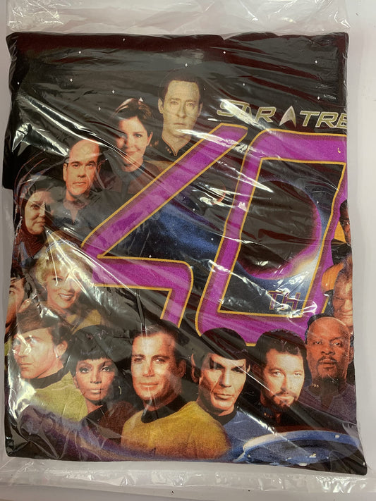 Vintage Star Trek 2006 40th Anniversary Black T Shirt The Officers Size Large - Shop Stock Room Find
