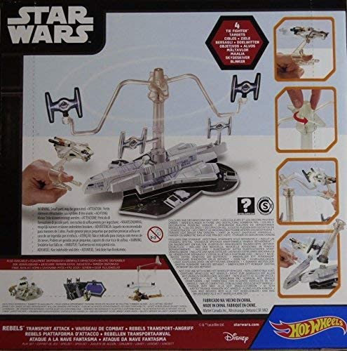Star Wars Rebels Hot Wheels From The Animated Series Die Cast Ghost Rebels Transport Attack Playset - Brand New Factory Sealed Item