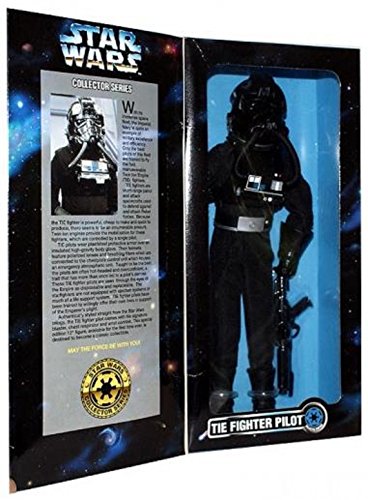 Vintage 1997 Star Wars Collector Series Galactic Empire Tie Fighter Pilot 12 Inch Fully Poseable Action Figure - Brand New Factory Sealed Shop Stock Room Find