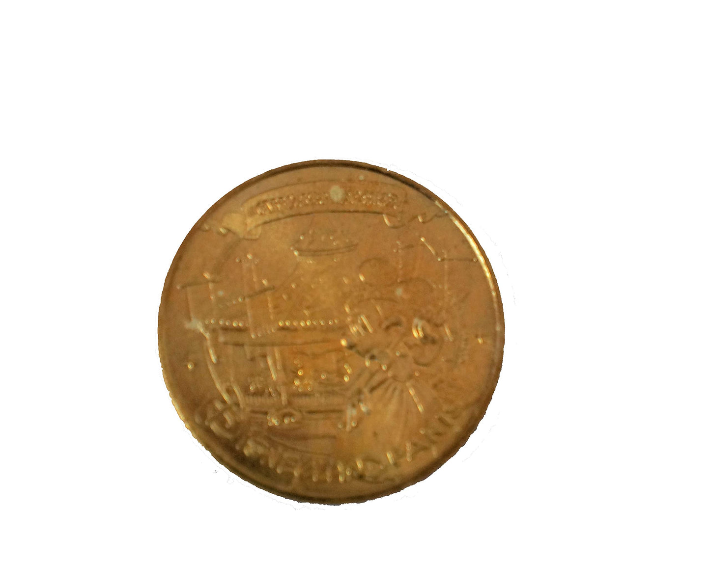 Vintage 2011 Disneyland Paris Monnaie De Paris Minnie Mouse And The Carousel Gold Coin Park Exclusive Medallion
