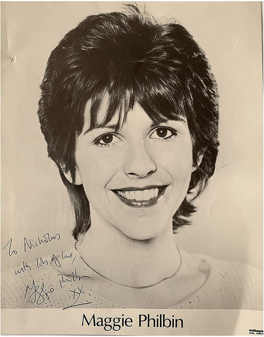 Vintage 1980's Maggie Philbin Signed Photograph - Multi Coloured Swop Shop & Tomorrows World Presenter
