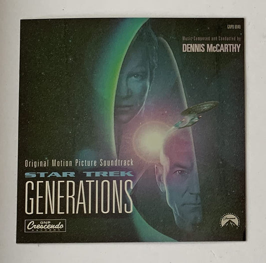 Vintage 1994 Star Trek Generations Motion Picture Soundtrack Sticker - Unused Condition - Shop Stock Room Find.