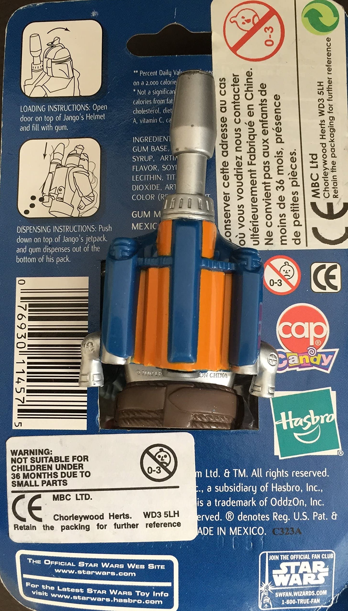 Vintage Star Wars Attack Of The Clones Jango Fett Gum Dispenser - Brand New And Factory Sealed Shop Stock Room Find