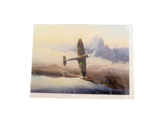 Vintage 1999 - The Power And The Glory - Spitfire MK V - Happy Birthday Greeting Card - Shop Stock Room Find - Sealed In Packet.