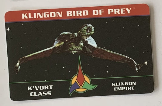 Vintage 1994 Star Trek Generations - Klingon Empire Bird Of Prey - K'Vort Class Starship Wallet Card - Brand New Shop Stock Room Find