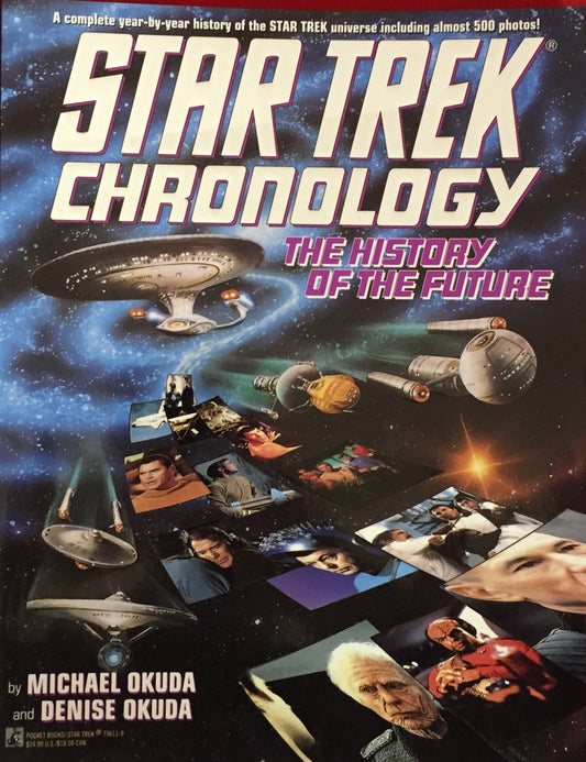 Vintage 1993 Star Trek Chronology The History Of The Future Large Paperback Book - Unsold Shop Stock Room Find