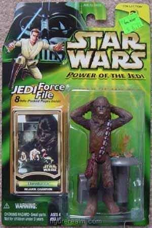 Vintage 2000 Star Wars The Power Of The Jedi Chewbacca Dejarik Champion Action Figure - Brand New Factory Sealed Shop Stock Room Find