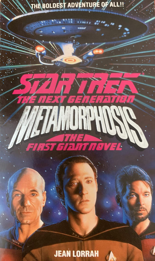 Vintage 1990 Star Trek The Next Generation Metamorphosis Paperback Book First Giant Novel - Autographed by Jean Lorrah The Author