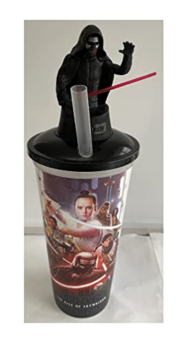2019 Star Wars The Rise Of Skywalker Movie Theater Cinema Cup With Kylo Ren Figure Topper - Unused