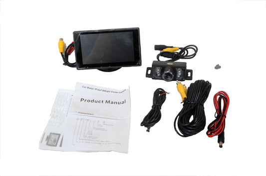BW 4.3'' Color TFT Car Monitor Support 480 x 272 Resolution and Car Rear-view Mirror System Monitor, Mini Monitor for Car/Automobile.