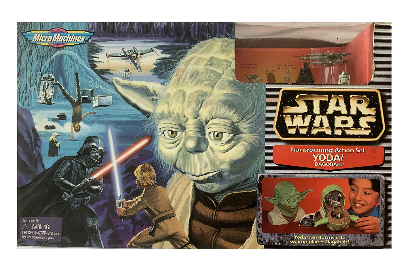 Vintage Ultra Rare Galoob 1998 Star Wars Micro Machines Yoda / Swamp Planet Dagobah Action Play Set - Brand New Factory Sealed Shop Stock Room Find