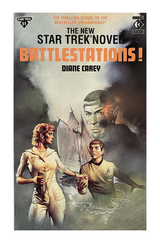 Vintage 1991 The New Star Trek Novel - Battleststions! - Paperback Book - By Diane Carey - Shop Stock Room Find