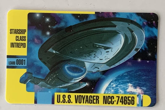 Vintage 1996 Star Trek Voyager - The USS Voyager NCC-74656 Intrepid Class Starship Wallet Card - Brand New Shop Stock Room Find