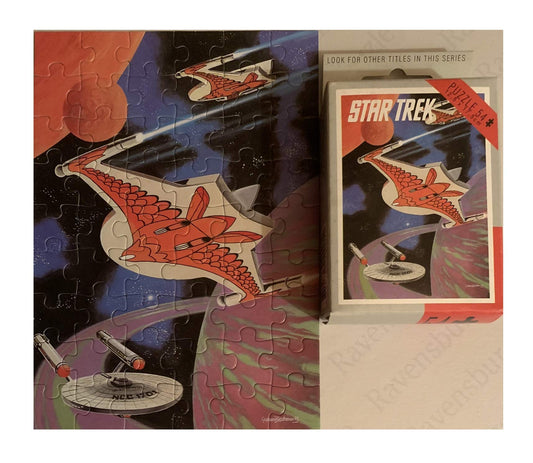 Vintage King 1993 Star Trek The Original Series The USS Enterprise NCC-1701 & The Romulan Bird Of Prey 54 Piece Jigsaw Puzzle - Shop Stock Room Find