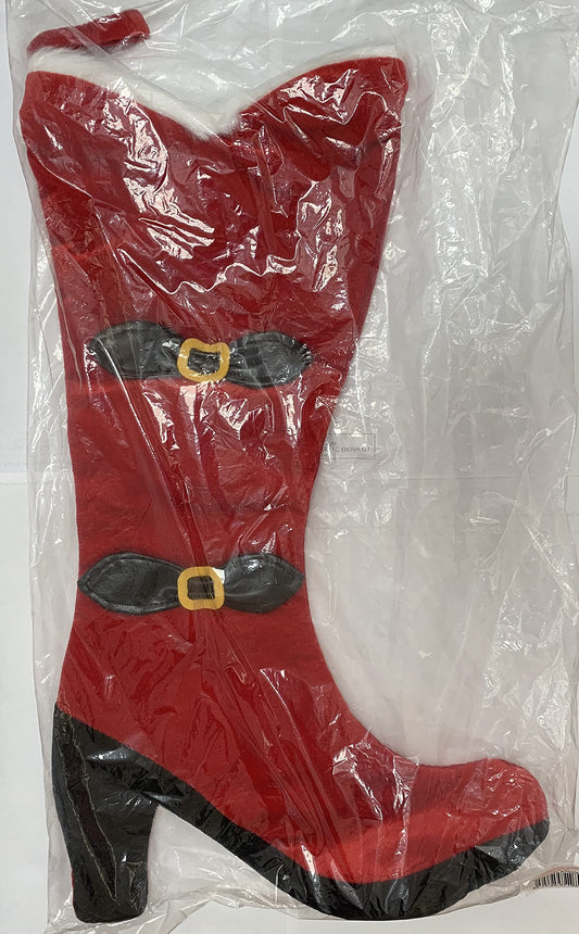 Novelty Ladies High Heel Christmas Stockn - Mantlepiece Stocking For Christmas Gifts - Sexy Xmas Stocking For Santa To Fill - Factory Sealed Shop Find.