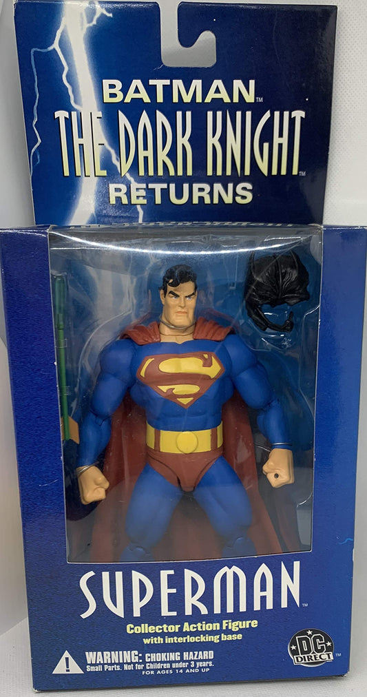 Vintage 2006 DC Direct - Batman The Dark Knight Returns - Superman Collector Action Figure With Interlocking Base