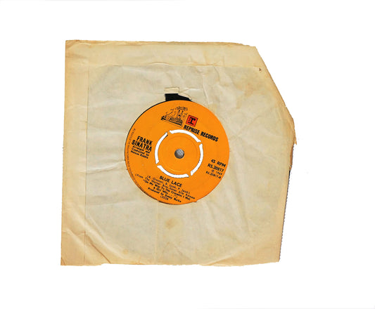 Vintage Frank Sinatra A.Side My Way, B.Side Blue Lace Reprise Records Label 1969, 7 inch Vinyl Single Record