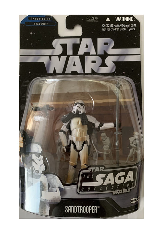 Vintage 2006 Star Wars The Saga Collection Episode IV A New Hope Sandtrooper 4 Inch Action Figure No. 037 - Brand New Factory Sealed Shop Stock Room Find