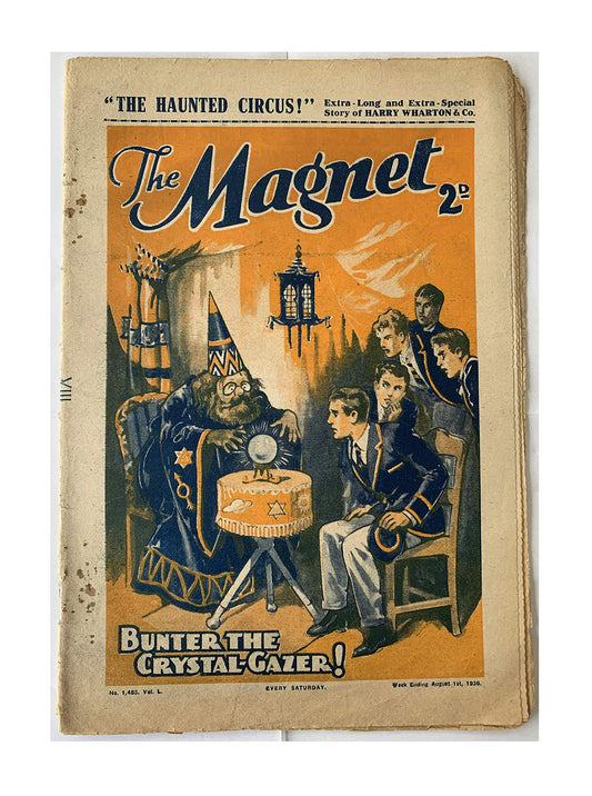 Vintage 1936 The Magnet Boys Story Newspaper Comic Issue 1485 - August 1st 1936 Featuring Billy Bunter