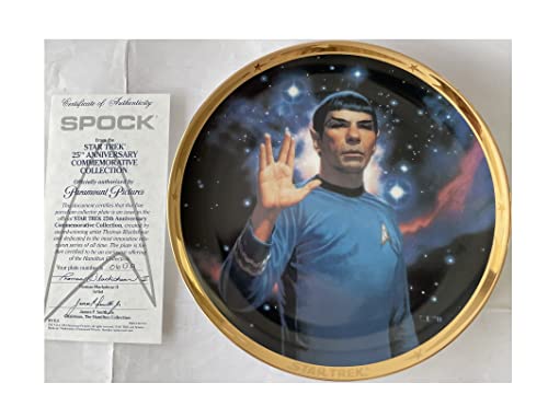 Vintage 1991 Star Trek The Original Series Mr Spock 25th Anniversary Commemorative Plate - Shop Stock Room Find