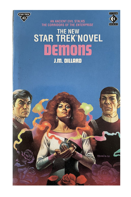 Vintage 1991 The New Star Trek Novel - Demons - Paperback Book - By J.M. Dillard - Shop Stock Room Find