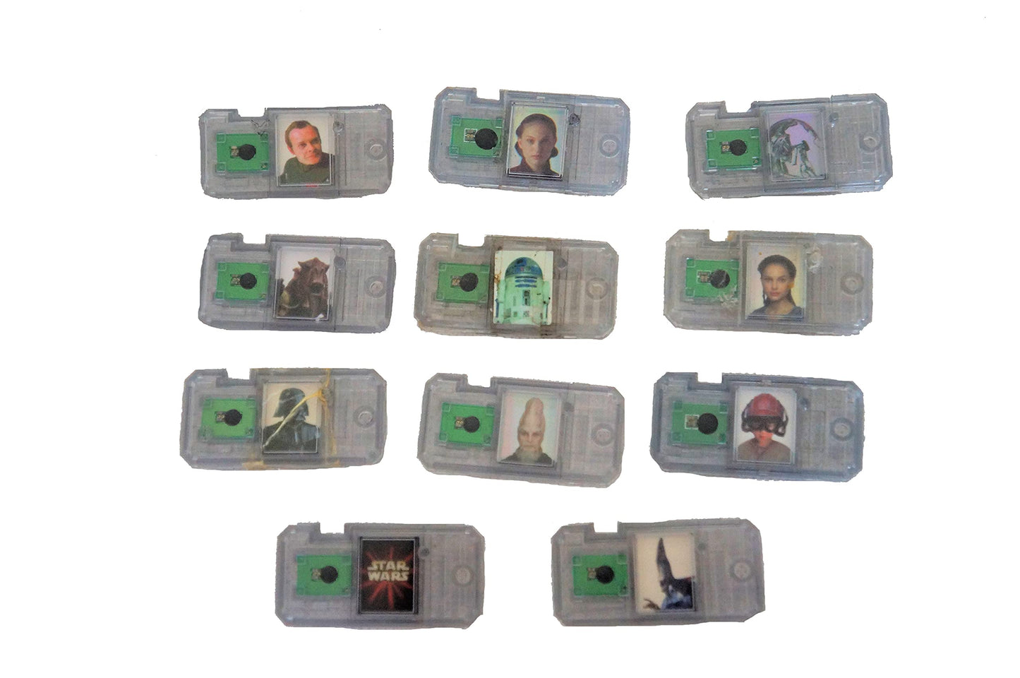 Vintage Star Wars Episode 1 The Phantom Menace Set Of 11 Comm Tech Talk Chips Including Darth Vader, Anakin Skywalker, Padme, R2-D2 & Many More