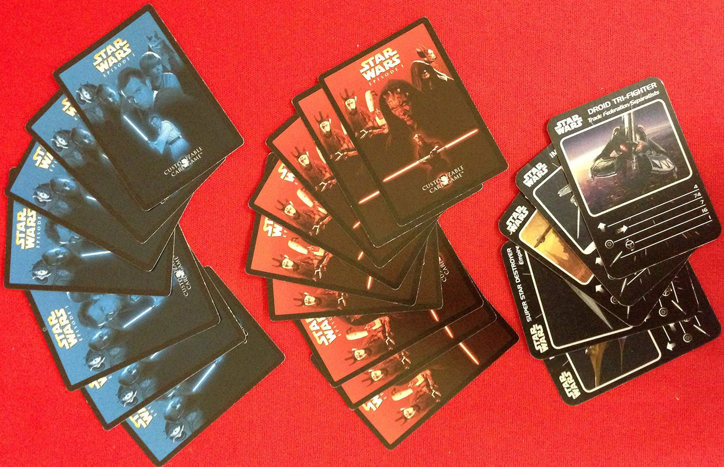Star Wars Customizable Card Game Box Set Containing Over 540 CCG Game Cards From Various Sets