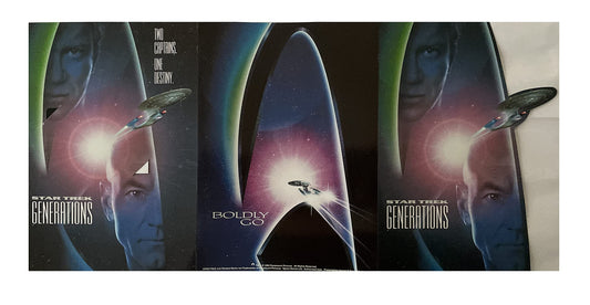 Vintage 1995 Star Trek Generations - Captain Kirk And Captain Picard - £5 Prepaid Telephone Card In Presentation Binder - Two Captains, One Destiny - Limited Edition - Brand New Shop Stock Room Find