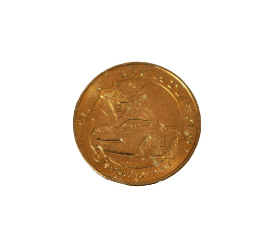 Vintage 2011 Disneyland Paris Monnaie De Paris Cars 2 Lightyear - Lightning McQueen Gold Coin Park Exclusive Medallion