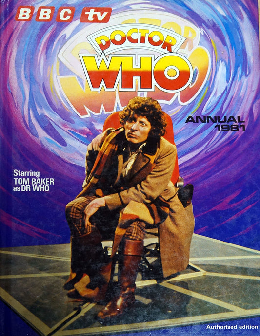 Vintage The Dr Who Annual 1981 Starring Tom Baker As The Doctor - Unsold Former Shop Stock