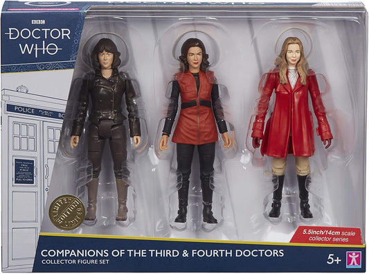 Dr Doctor Who Companions Of The Third & Fourth Doctor Collector Action Figure set - Brand New Factory Sealed.