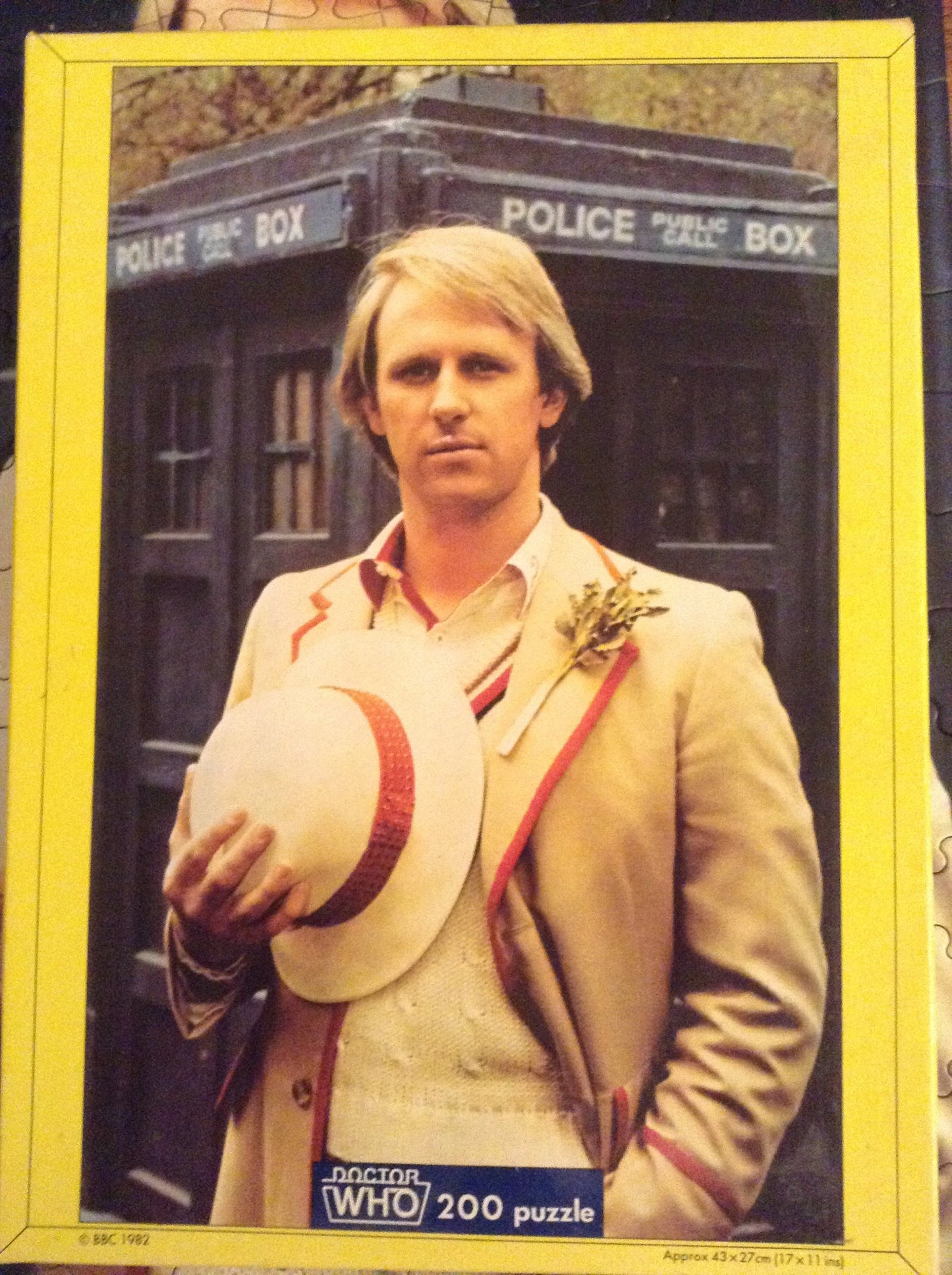 Doctor Who Vintage 1982 Waddingtons 200 Piece Fully Interlocking Jigsaw Puzzle Featuring Peter Davison And The Tardis