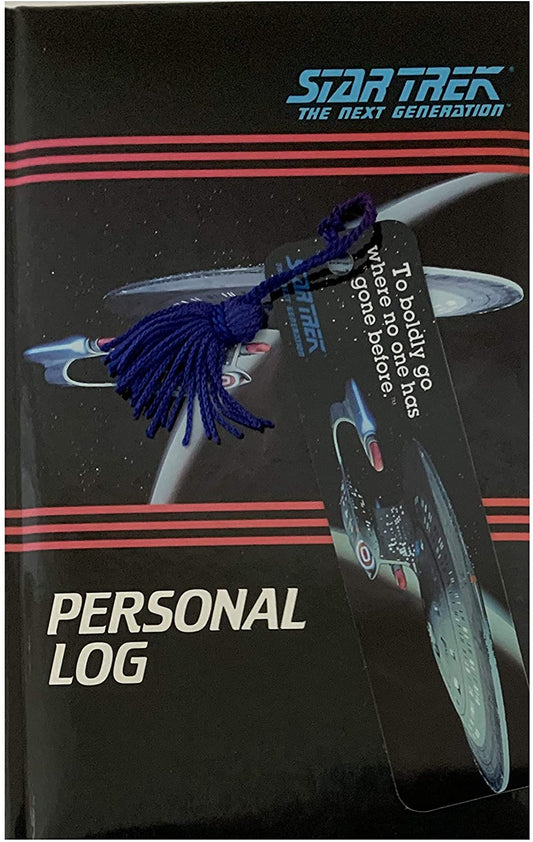 Journal Vintage 1992 Star Trek The Next Generation Personel Writing Log With USS Enterprise Book Mark - Hard Back Book Shop Stock Room Find