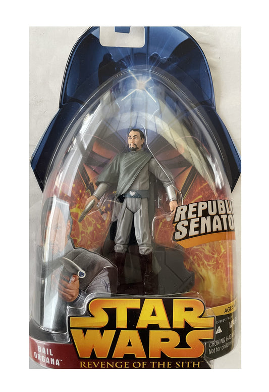 Vintage 2005 Star Wars Revenge Of The Sith Republic Senator Bail Organa Action Figure - Brand New Factory Sealed Shop Stock Room Find