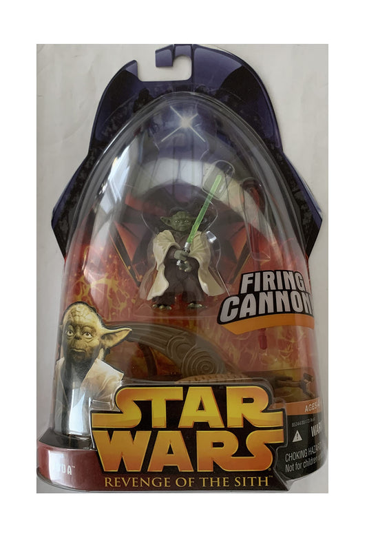 Vintage 2005 Star Wars Revenge Of The Sith Jedi Master Yoda Action Figure - Brand New Factory Sealed Shop Stock Room Find