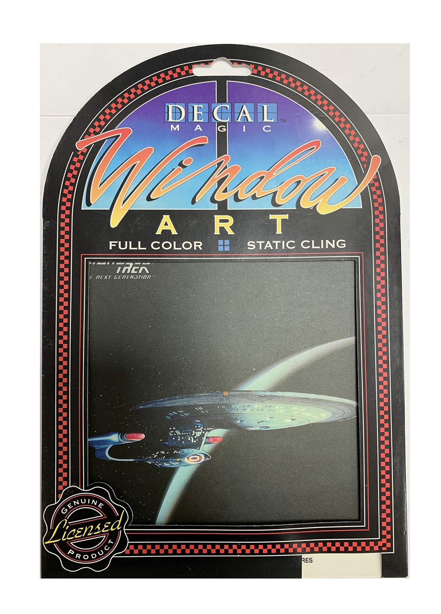 Vintage 1993 Star Trek The Next Generation The USS Enterprise Decal Magic Window Art Full Colour Static Cling - Shop Stock Room Find