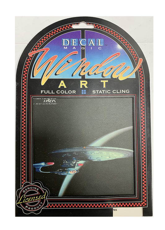 Vintage 1993 Star Trek The Next Generation The USS Enterprise Decal Magic Window Art Full Colour Static Cling - Shop Stock Room Find