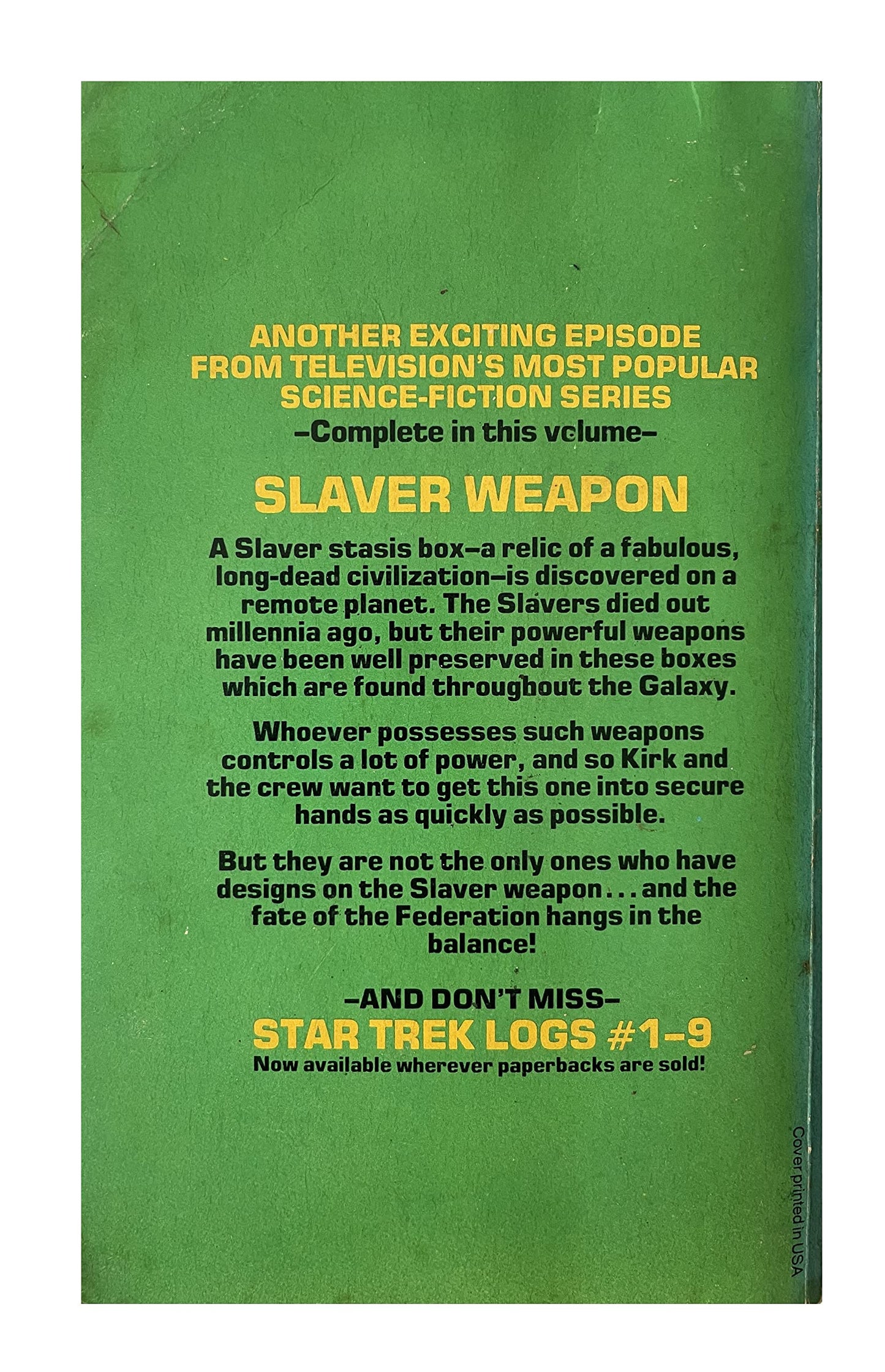Vintage 1978 Star Trek Log Ten - Adapted From The Animated TV Series - Paperback Book First Edition - By Alan Dean Foster