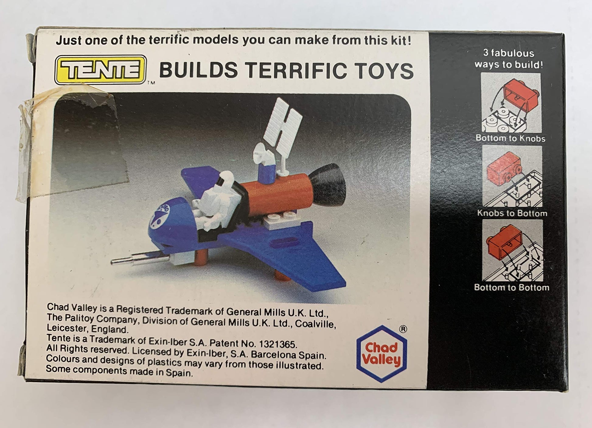 Vintage 1970's Tente Astro Jet Building Blocks Toy Set No. 06305 - A Chad Valley Construction Toy By Denys Fisher