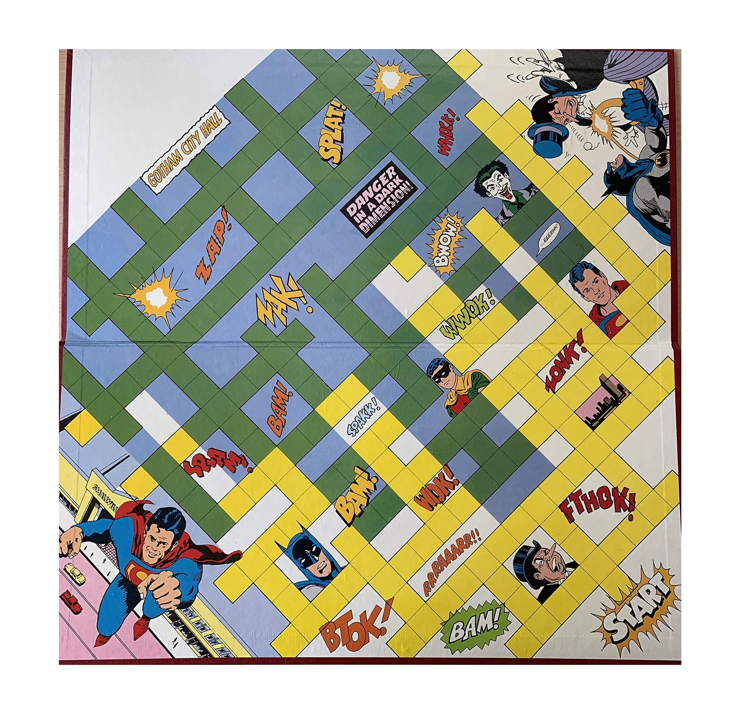 Vintage 1976 Comics Action Heroes Board Game - In Gotham City - By Denis Fisher - Complete In The Original Box