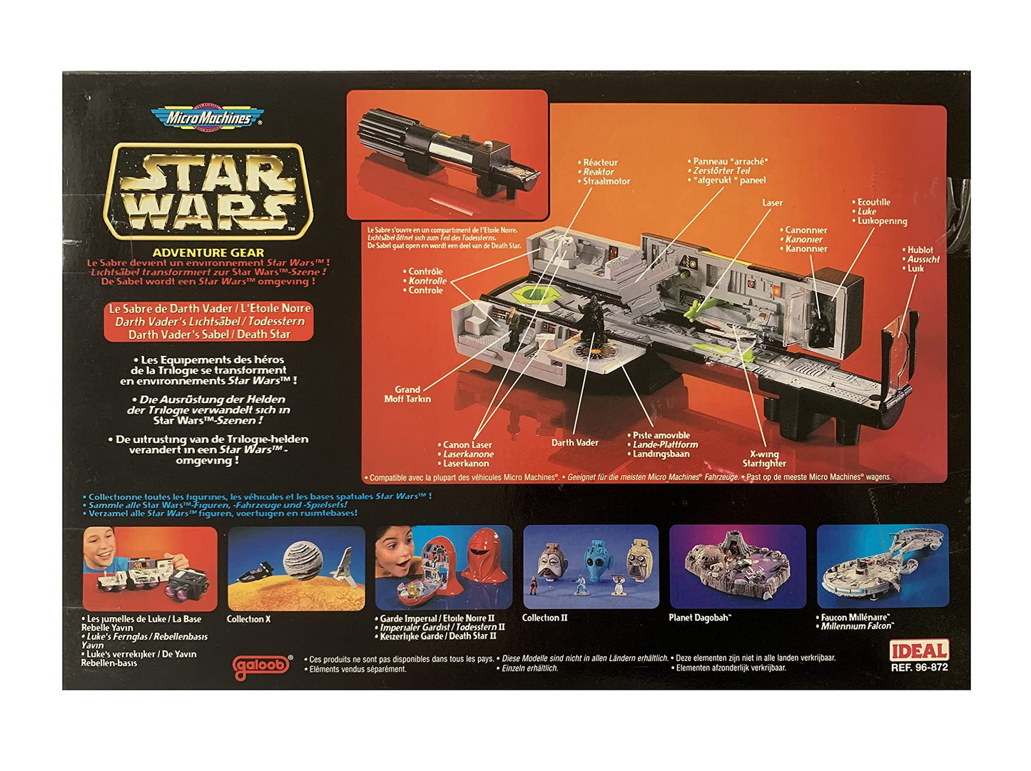 Vintage Ultra Rare Ideal 1994 Star Wars Micro Machines Darth Vaders Lightsaber / Death Star Trench Transforming Action Play Set - Brand New Factory Sealed Shop Stock Room Find