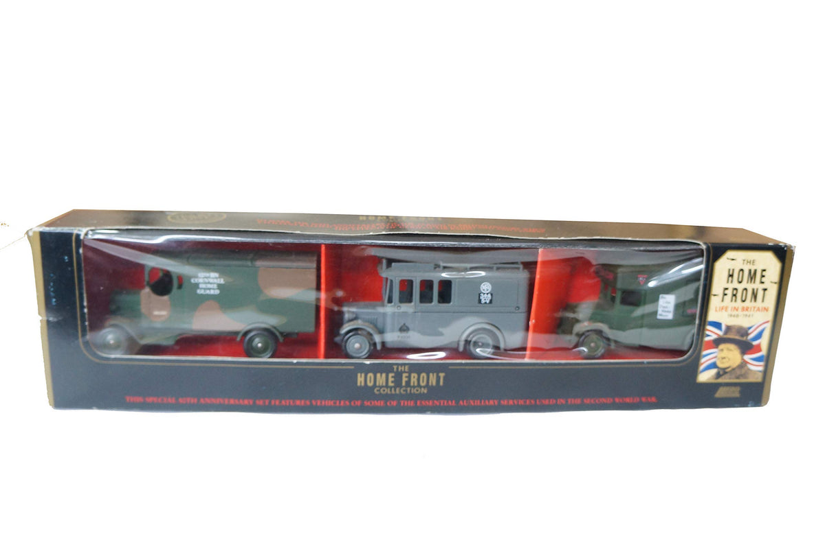 Vintage 1991 Lledo Promotional Models Of Days Gone Limited Edition The Home Front - Life In Britain 1940-1941 Three Vehicle Set New In Box - Shop Stock Room Find.